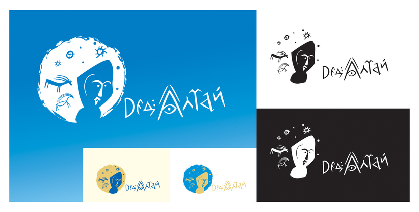 эскиз логотипа для туристического портала "Дед Алтай" Разработка логотипа сайта Дед Алтай