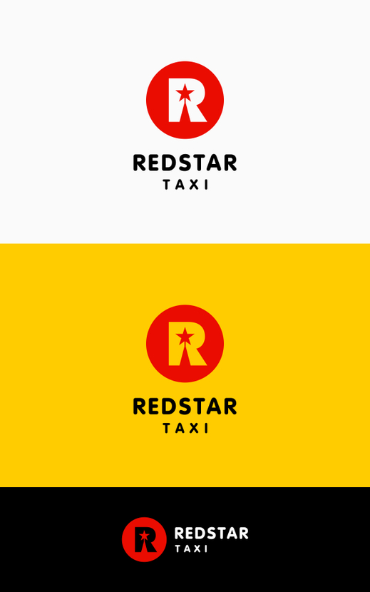 Доработал свой вариант. Разработка логотипа для службы такси ''Red star taxi''