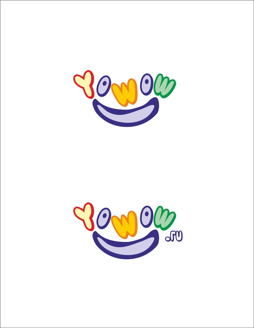 Веселый логотип :) Не хотелось делать просто разноцветные буквы, т.к. это слишком перекликается с Google, так же я старался избегать сходства с логотипом Yahoo - логотип для интернет гипермаркета YoWow.ru