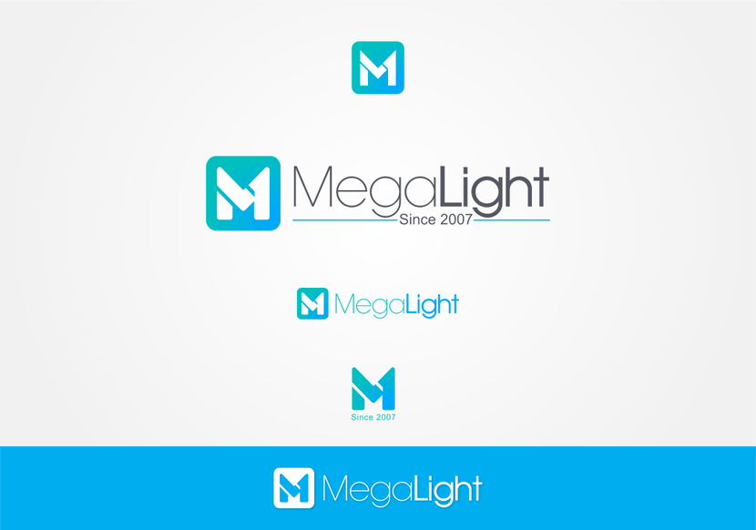 Создание нового логотипа компании МегаЛайт  -  автор Николай Март