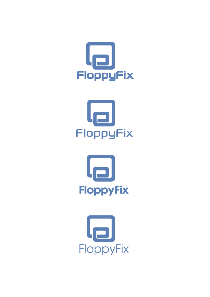 Немного доработанный логотип и заменены шрифты - Создание фирменного стиля для компьютерной фирмы FloppyFix