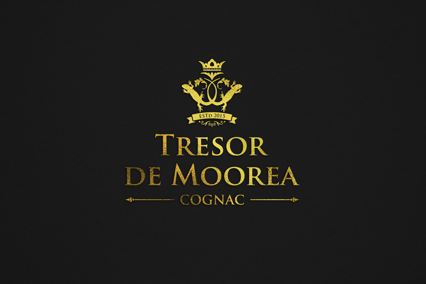Для наглядности золота. - Логотип для производителя коньяков во Франции "Trésor de Moorea"