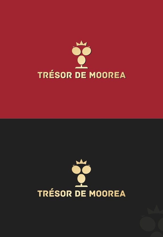 виноград, корона, фужер...многозначный знак логотипа - Логотип для производителя коньяков во Франции "Trésor de Moorea"