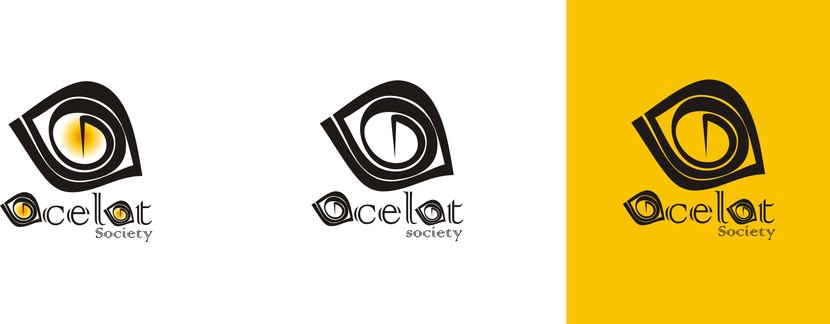 Глаз оцелота - буква О - спираль - взгляд, внимание, видео,  влечение. - Логотип для парижской студии разработки видеоигр Ocelot Society