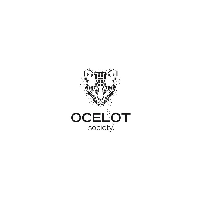 Пиксельный оцелот - Логотип для парижской студии разработки видеоигр Ocelot Society