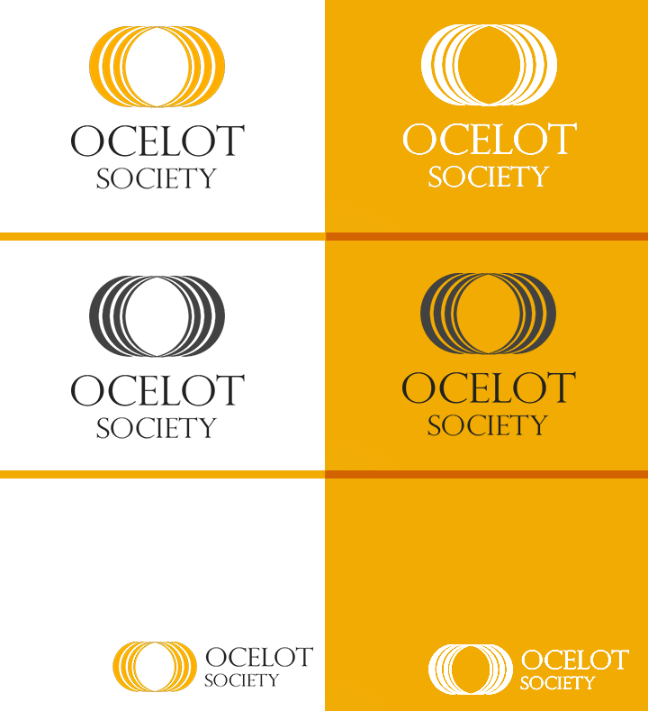 Шрифт - Perpetua Titling MT
Цвет - Цвет кожи Ocelot - Логотип для парижской студии разработки видеоигр Ocelot Society