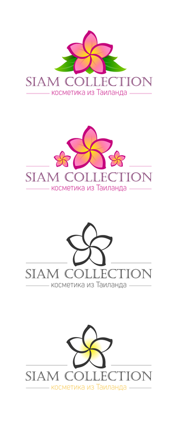 Что повлияло на выбор символа - провела соцопрос среди знакомых, оказалось что наибольшая ассоциация с Тайландом у франжипани (помимо слонов, конечно) - Создание логотипа для магазина тайской косметики www.siamcollection.com.ua