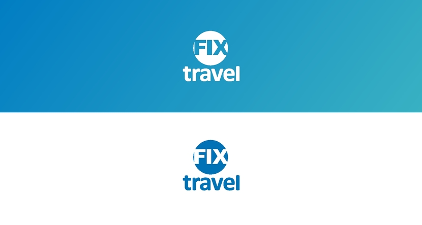 Большая точка (можно трактовать как земной шар), в котором FIX  - доносится информация о фиксированных ценах на путешествия - Необходимо нарисовать логотип для туристического сайта. Сайт представляет из себя агрегатор-туров.