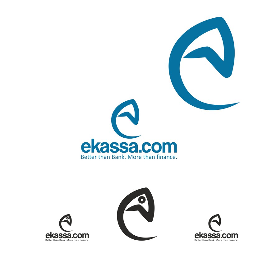 "Е" в форме стрелки вверх или ракеты летящей вверх - Разработка логотипа для универсального финансового сервиса