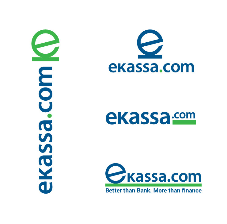 Добрый день. Предлагаю логотип для сервиса ekassa.com для различных вариантов размещения. - Разработка логотипа для универсального финансового сервиса
