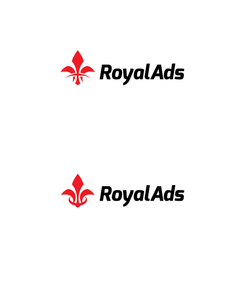 Стилизованная геральдическая лилия - Логотип для рекламной сети RoyalAds