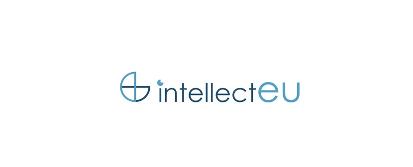 Минималистичный логотип на основе пересечения стилизованных EU. - Логотип для компании IntellectEU