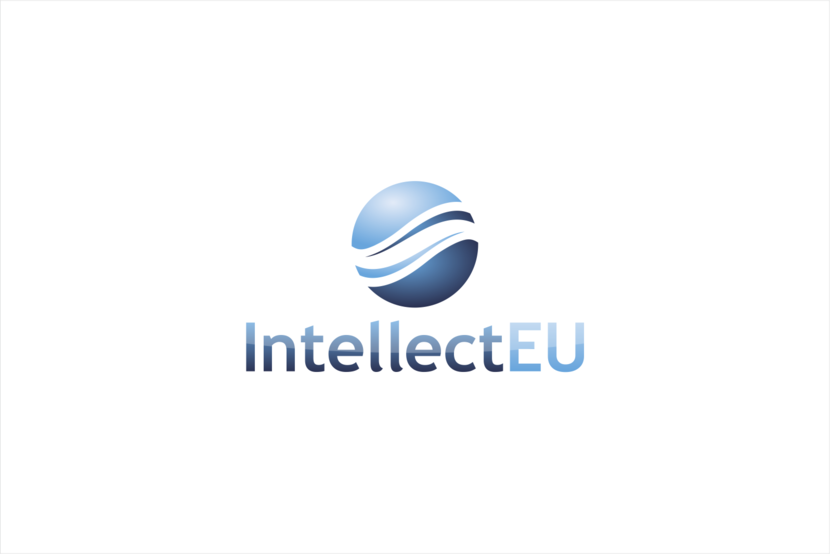 Вариант с фонтанной заливкой - Логотип для компании IntellectEU