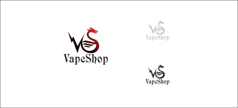 V - молния (электричество) S - дракон (огонь и дым) - Логотип для компании электронных сигарет