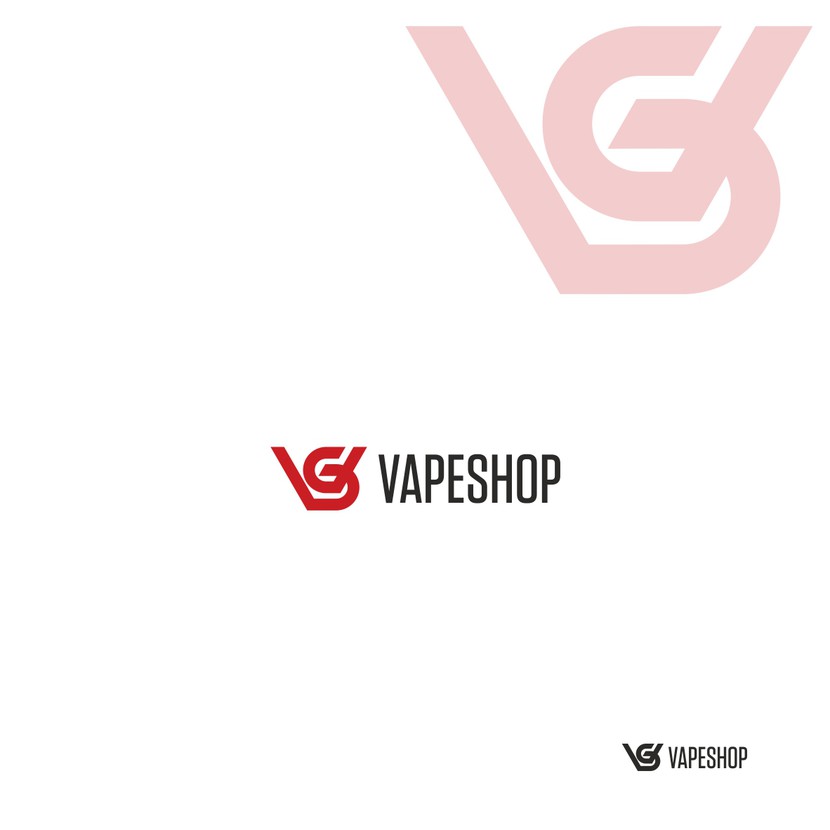 Еще вариант - сплетение как клубы пара образуют буквы VS - Логотип для компании электронных сигарет