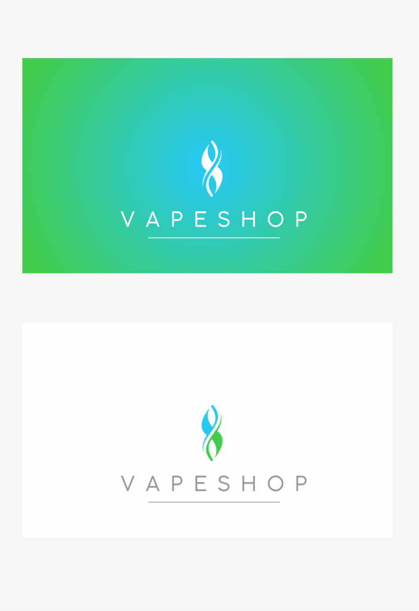 Органическая форма в которой прочитываются буквы VS. - Логотип для компании электронных сигарет