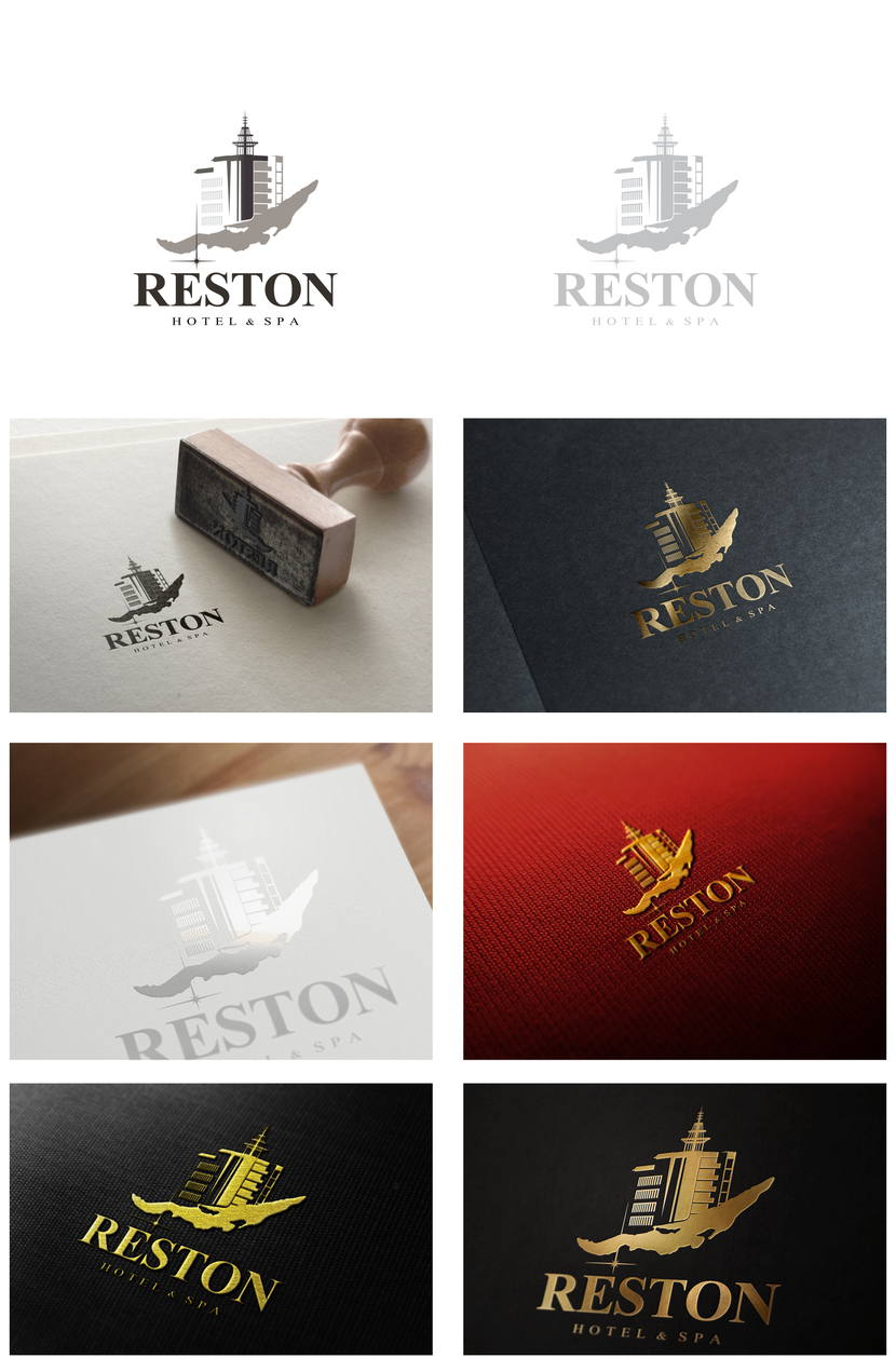 Логотип. - Фирменный стиль гостиницы: Reston hotel & Spa