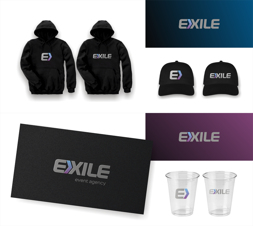 #1 - Разработка логотипа и фирменного стиля EXILE