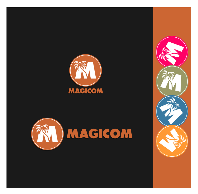 Вариант с круглой формой - Логотип для MAGICOM