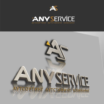 Логотип и вывеска компании &quot;Any Service&quot;