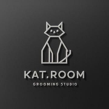 Логотип грумм студии для кошек