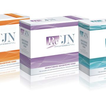 Логотип и упаковка косметики компании Re`JN