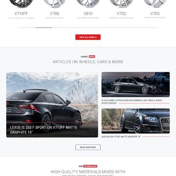 Дизайн сайта по продаже автомобильных дисков WMR Wheels