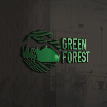 Логотип бренда угля &quot;Green Forest&quot;