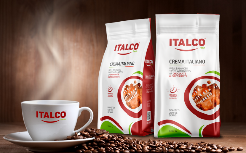 Первый вариант - Редизайн упаковки кофе в зёрнах ITALCOfresh
