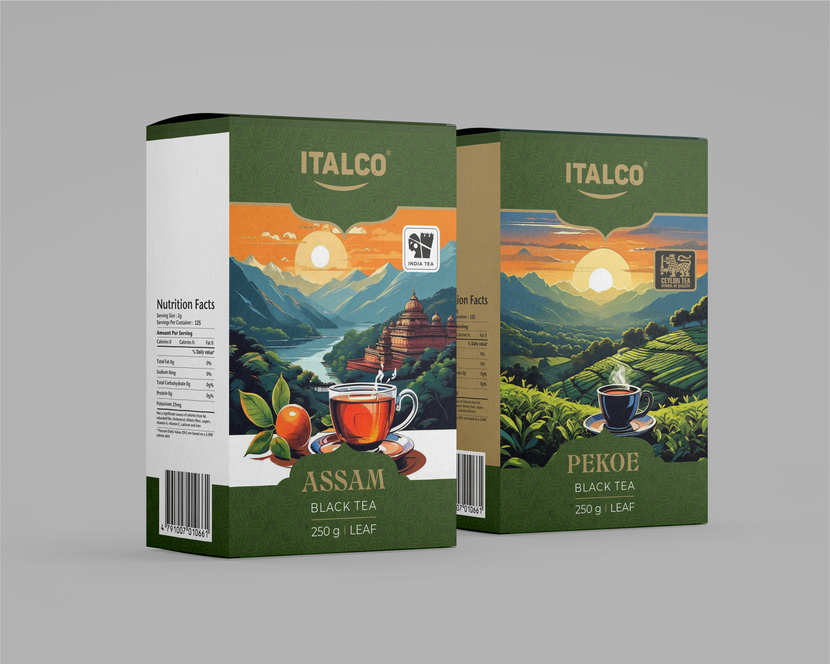 3 вариант - Разработку дизайна упаковки чая ITALCO (Цейлон, Индия)