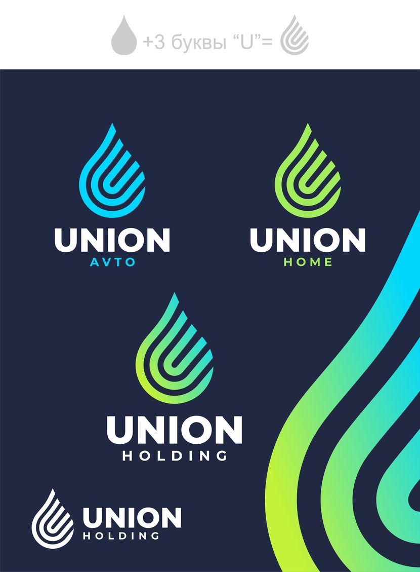 Создание логотипа для холдинга Union holding