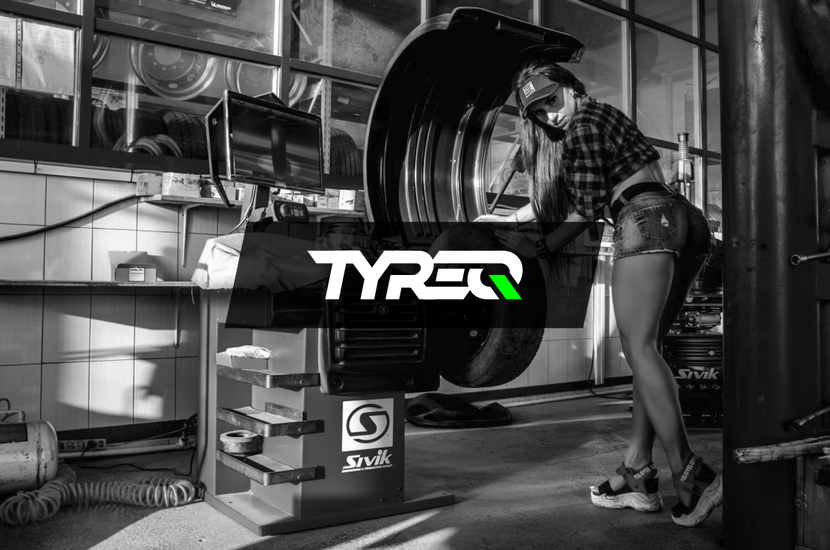 Прорисовка буквенного логотипа бренда TYREQ c добавлением  графического знака  -  автор Лёша Логоделкин