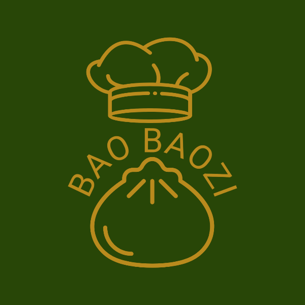 Ресторан Китайской кухни. Логотип для китайских закусочных Bao Baozi
