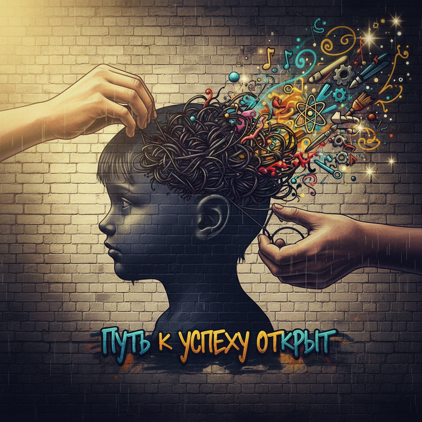 . Мотивационный рисунок на лестничных пролетах