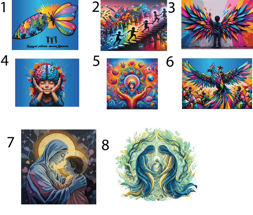 8 вариантов. При выборе указывайте номер понравившейся. Мотивационный рисунок на лестничных пролетах