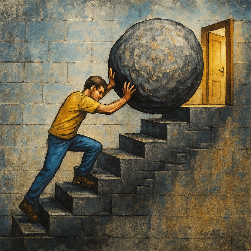 Мотивационное граффити - di.aksw Мотивационный рисунок на лестничных пролетах