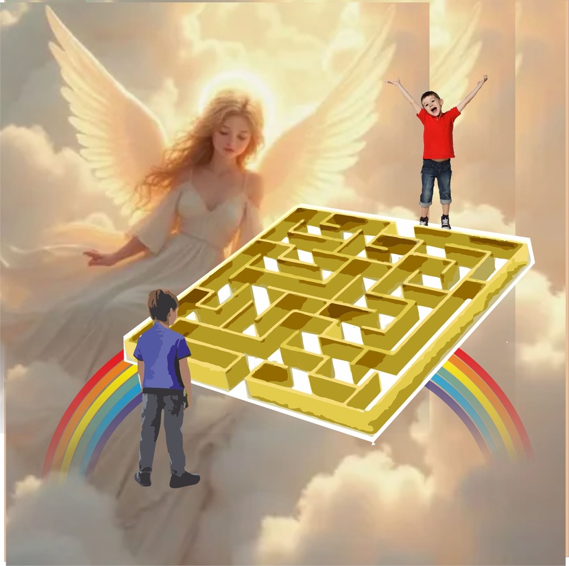 " ... не бойся, ибо Я с тобой" Мотивационный рисунок на лестничных пролетах