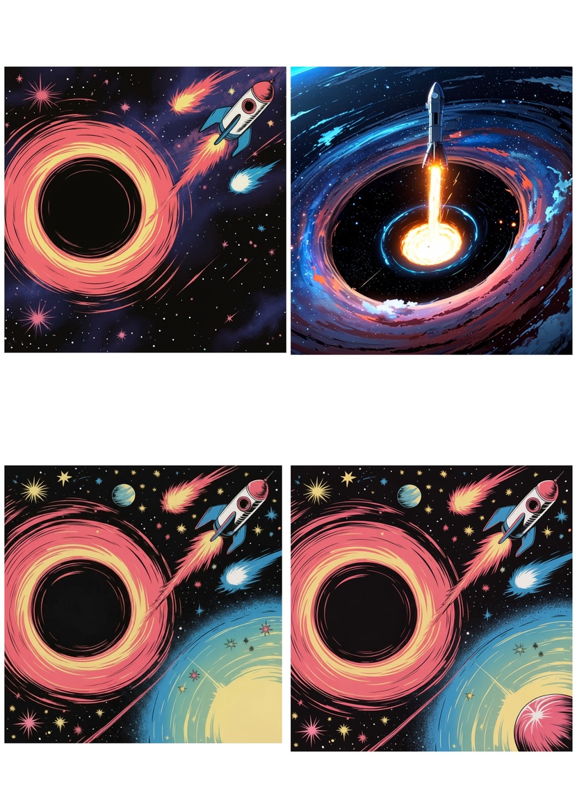 Вот отважная маленькая ракета, которая улетает прочь от ужасной черной дыры в свободный космос, наполненный сияющими звездами, разноцветными планетами и хвостатыми кометами. Фотореалистичный рисунок выглядит более шикарно, но не думаю, что его можно нормально сделать в векторе или в граффити. Зато для граффити можно использовать металлизированную блестящую краску, флюоресцентную (страшно мерцающую - для страшной дыры-водоворота). Можно еще круглое зеркало повесить в качестве планеты - родителям прическу поправлять и смотреть на себя как на планету, с которой ракета-ребенок стартует.
Темный путь без хоррор-шок-контента. Мотивационный рисунок на лестничных пролетах