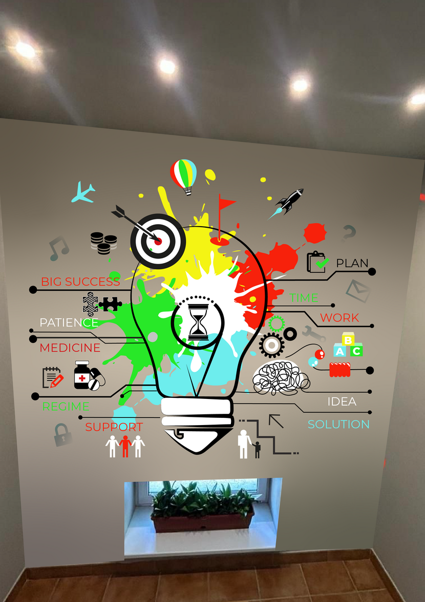 Мотивационное граффити Мотивационный рисунок на лестничных пролетах