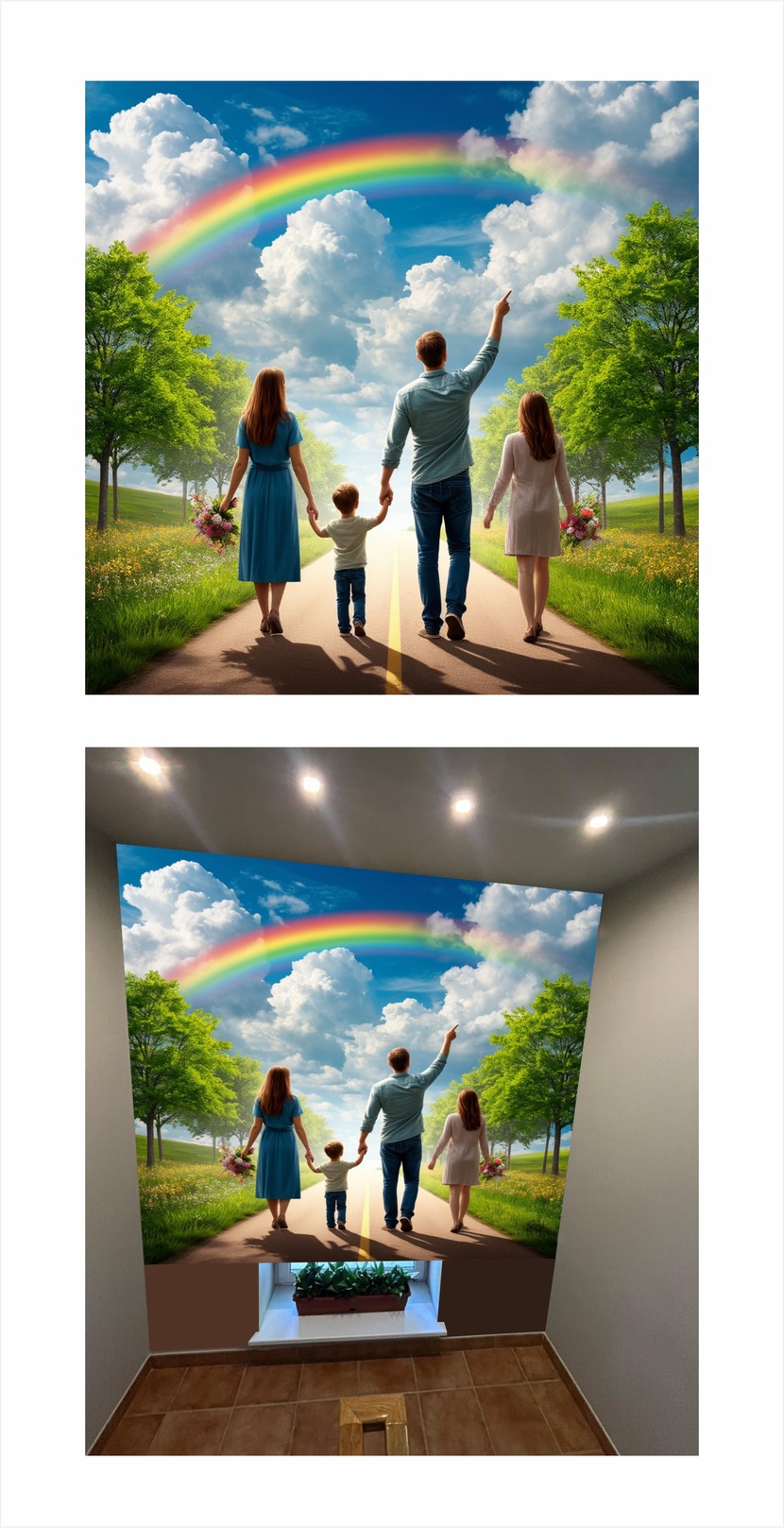 ГРАФФИТИ   "ПО ДОРОГЕ С ОБЛАКАМИ К СВЕТУ НАДЕЖДЫ" Мотивационный рисунок на лестничных пролетах