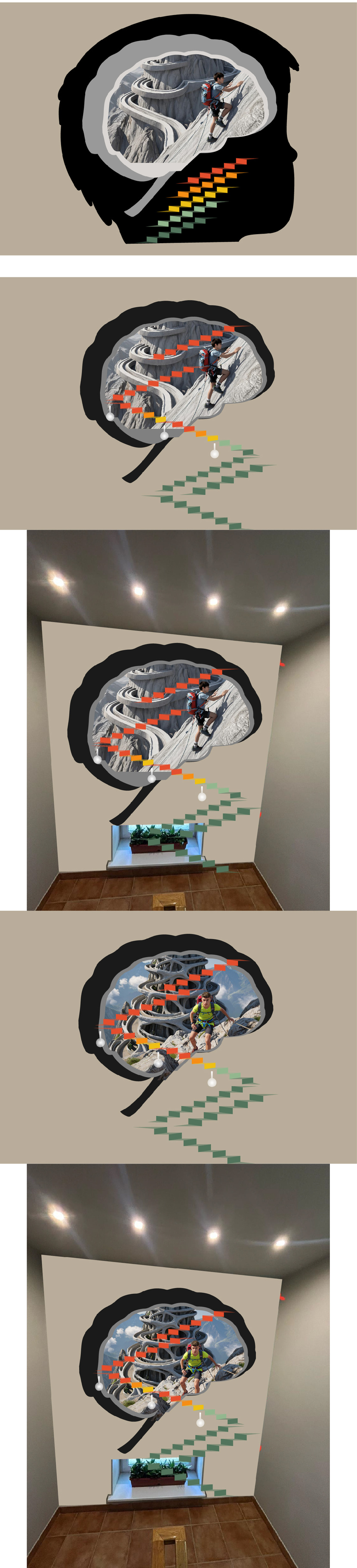 ++ Мотивационный рисунок на лестничных пролетах