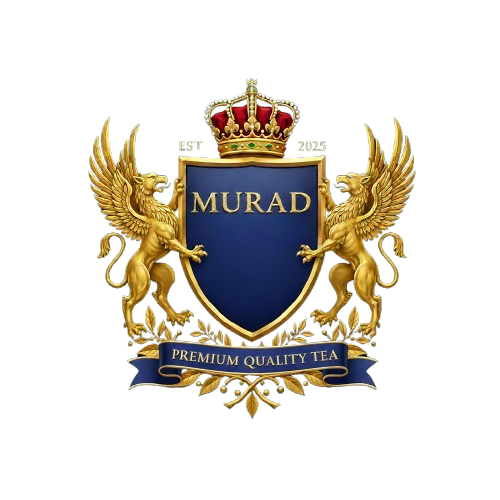 Логотип выполнен в традиционном стиле «Premium Heritage» (премиальное наследие), характерном для всемирно известных чайных домов (таких как Basilur, Akbar, Hyleys). Дизайн опирается на классическую геральдику, транслируя идеи благородства, высокого качества и верности традициям. Создание премиального логотипа для торговой марки MURAD (чай в подарочной упаковке)