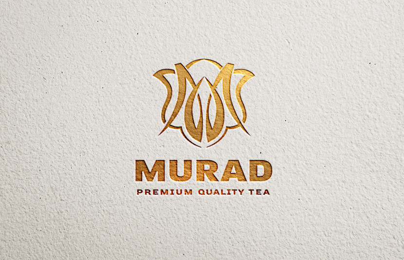 . Создание премиального логотипа для торговой марки MURAD (чай в подарочной упаковке)