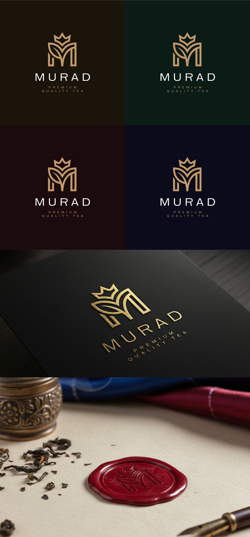 Создание премиального логотипа для торговой марки MURAD (чай в подарочной упаковке)  работа №1058473