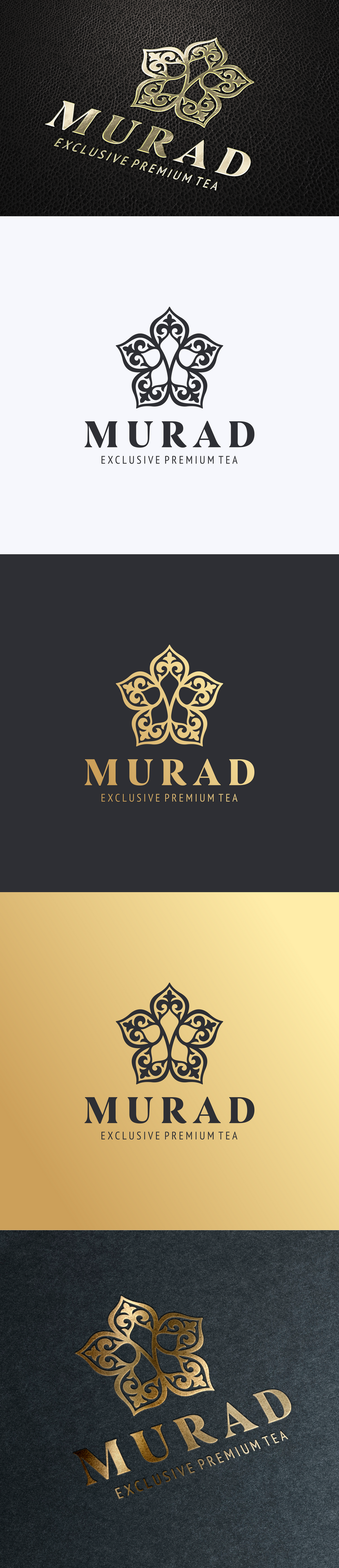 авторская графика Создание премиального логотипа для торговой марки MURAD (чай в подарочной упаковке)