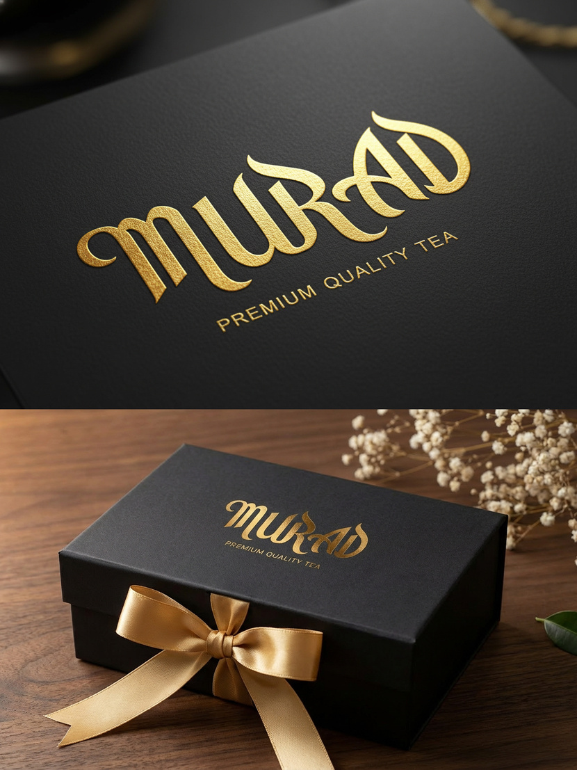 Создание премиального логотипа для торговой марки MURAD (чай в подарочной упаковке)  -  автор Ольга Баева