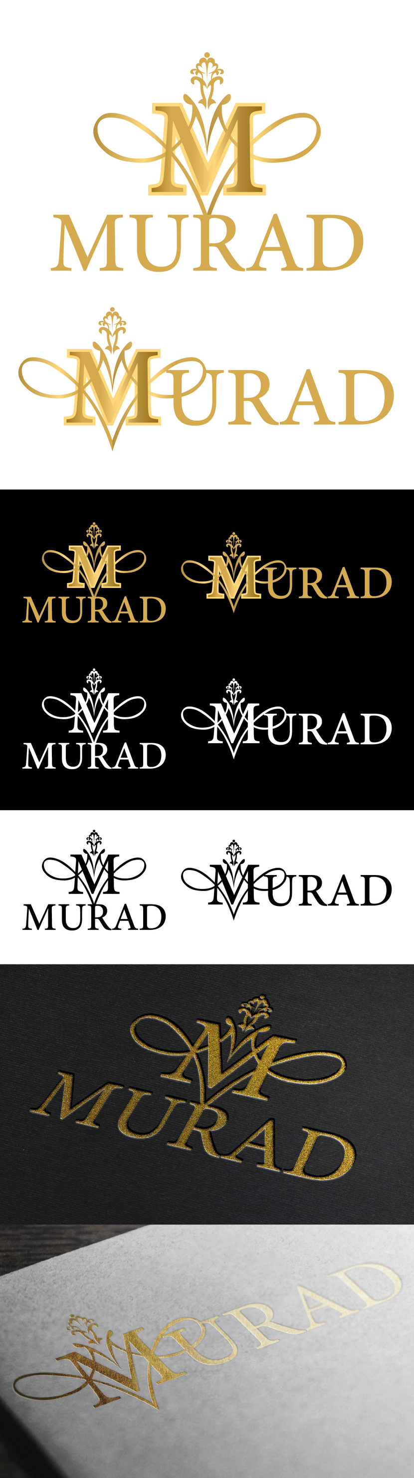 2 Создание премиального логотипа для торговой марки MURAD (чай в подарочной упаковке)