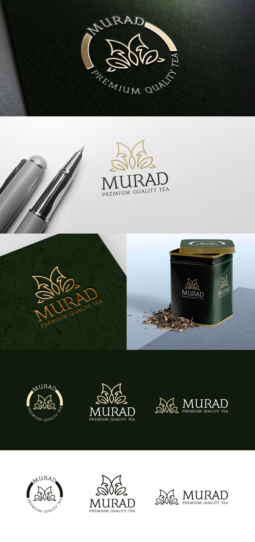 . Создание премиального логотипа для торговой марки MURAD (чай в подарочной упаковке)