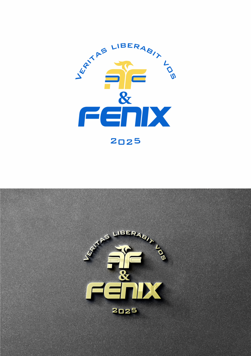 Сделал перекладины у А и F в виде книг. Возникли ассоциации: Феникс несет книги(знания), или феникс разрывает цепи (становится свободным). Истина сделает Вас свободными... Логотип для детского образовательного центра