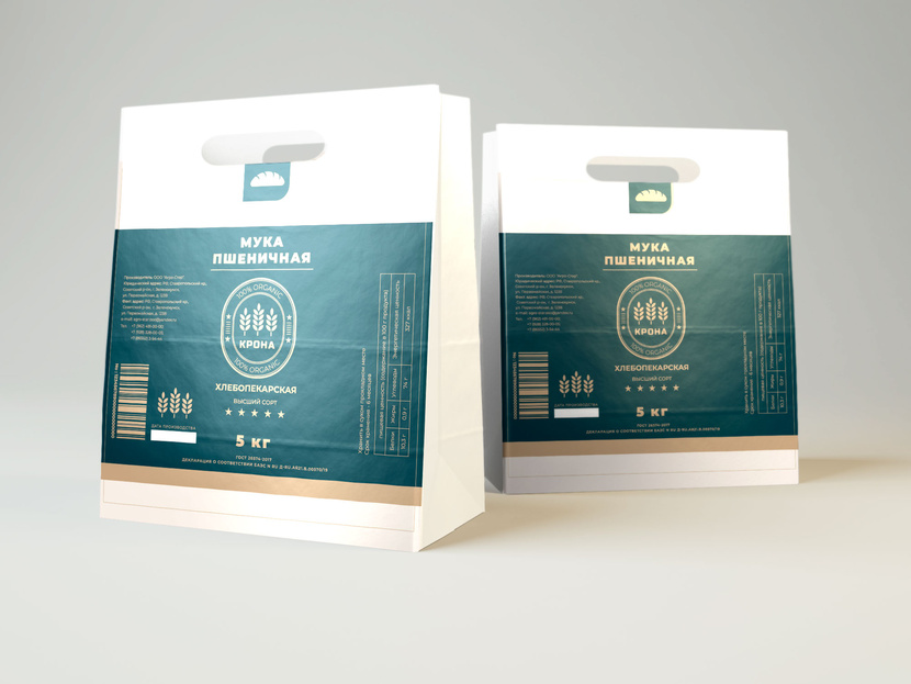 Добрый вечер!
Вариант макета для упаковки пшеничной муки Дизайн мешка для муки